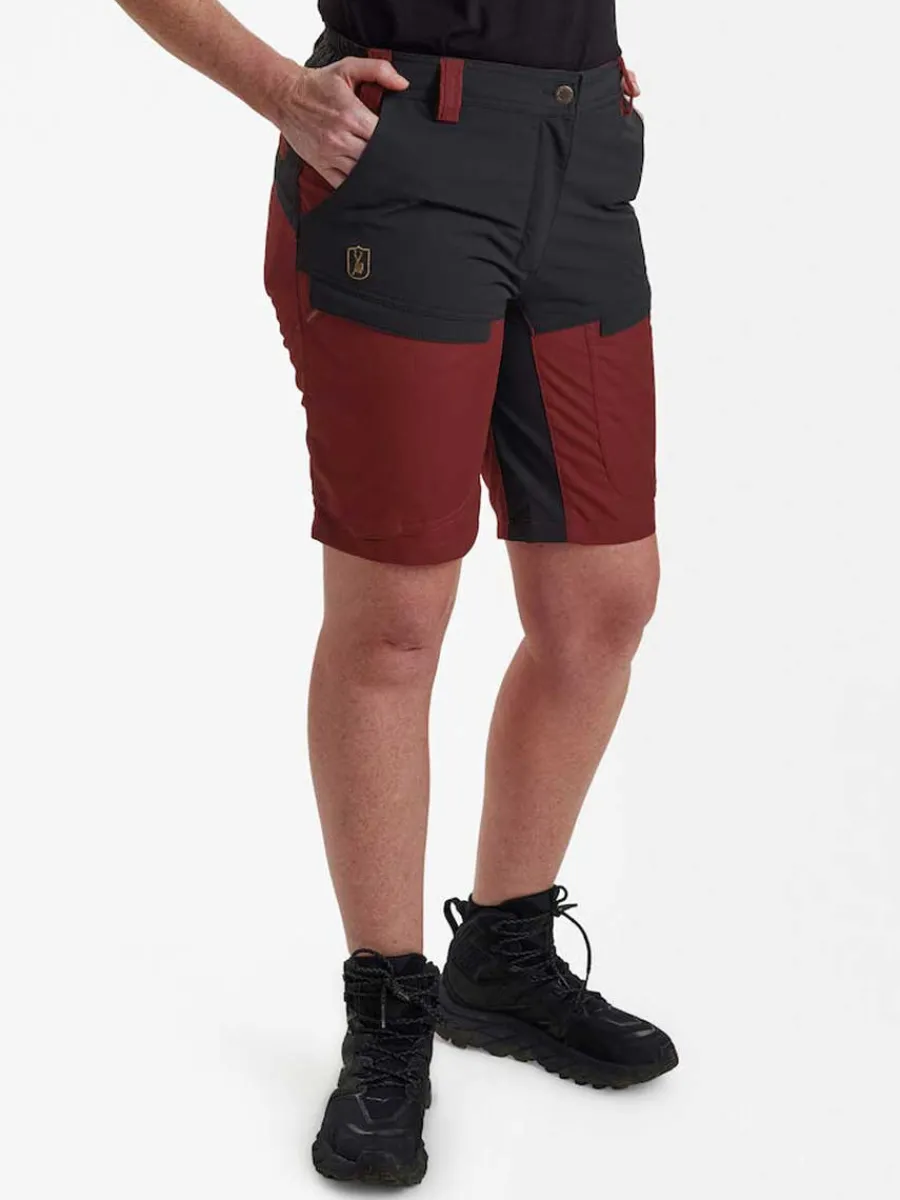 Women Deerhunter Lady Ann Shorts - Oxblood Red
