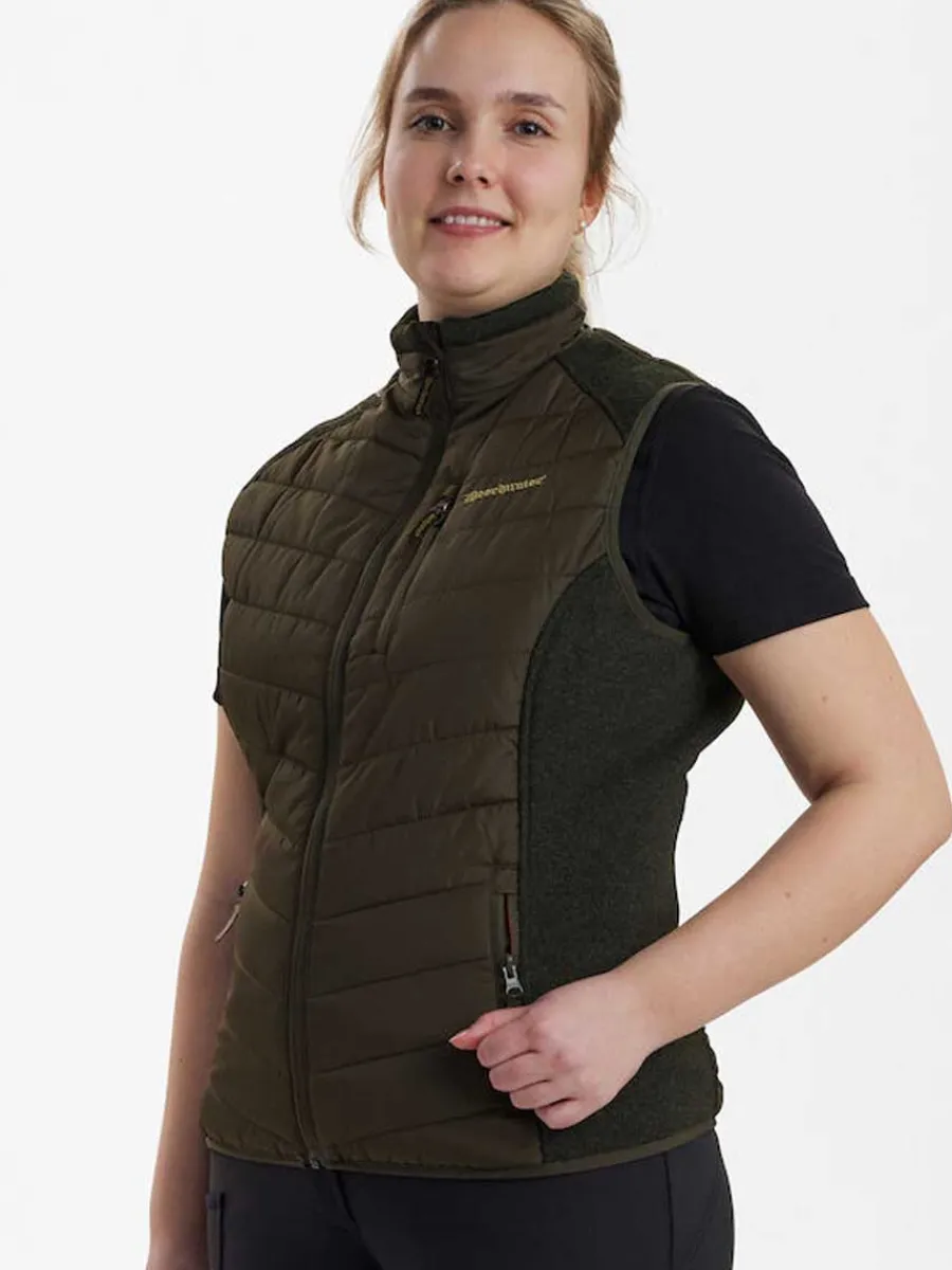 Women Deerhunter Lady Caroline Padded Waistcoat with Knit -