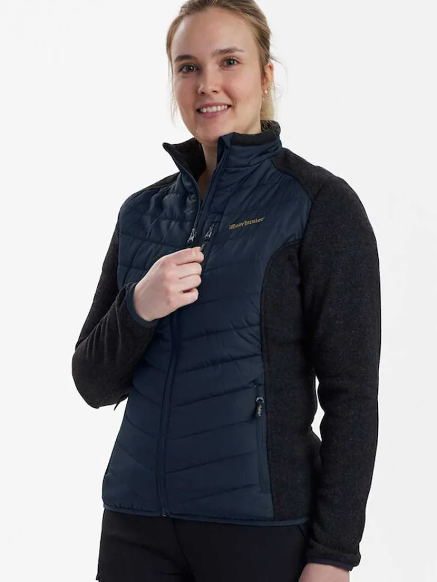 Women Deerhunter Lady Caroline Padded Jacket - Dark Blue