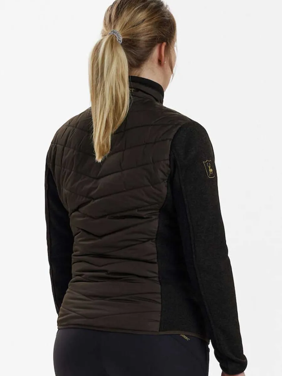 Women Deerhunter Lady Caroline Padded Jacket - Brown Leaf