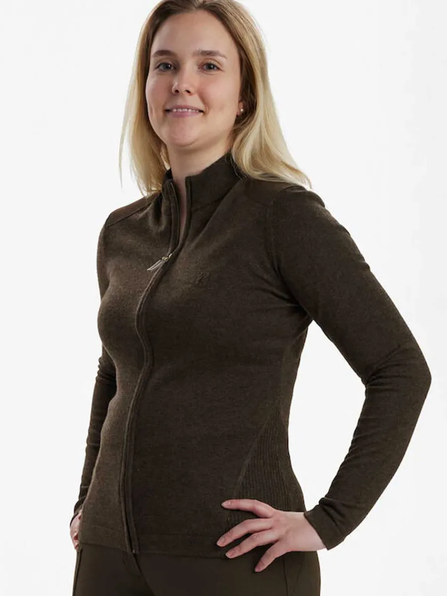 Women Deerhunter Lady Darlington Knit Cardigan - Dark Elm
