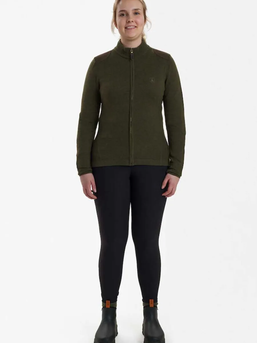 deerhunter_lady_darlingto_2-1.webp Women Deerhunter Lady Darlington Knit Cardigan - Green Melange