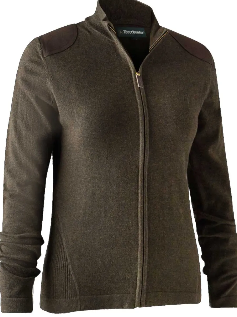 deerhunter_lady_darlingto_3.webp Women Deerhunter Lady Darlington Knit Cardigan - Dark Elm