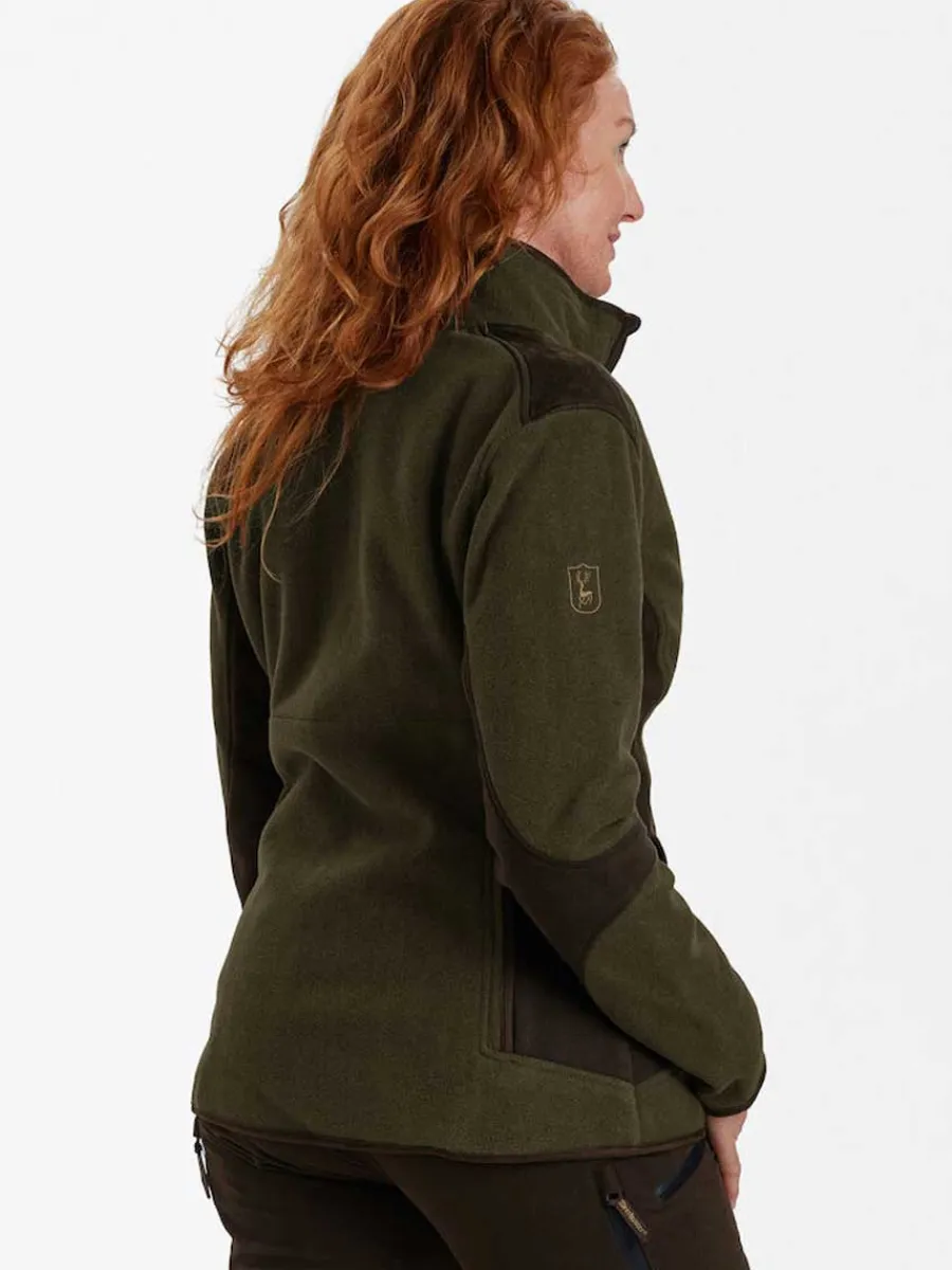 deerhunter_lady_pam_bonde_5.webp Women Deerhunter Lady Pam Bonded Fleece Jacket - Graphite Green
