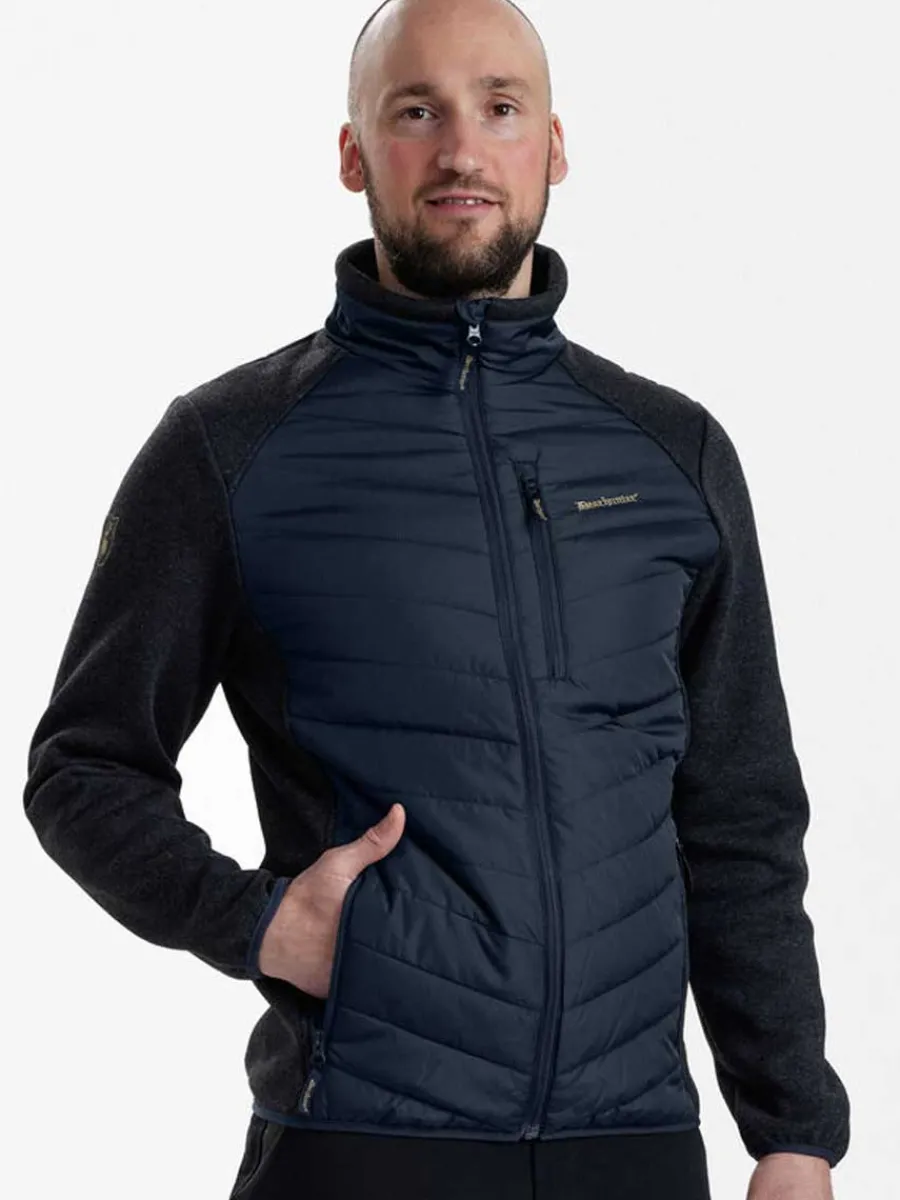 Deerhunter Moor Padded Jacket w.Knit - Mens - Dark Blue