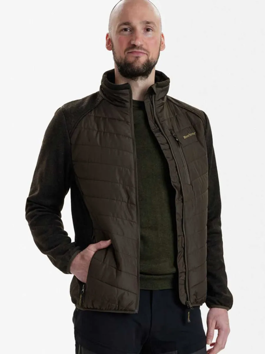Deerhunter Moor Padded Jacket w.Knit - Mens - Brown Leaf