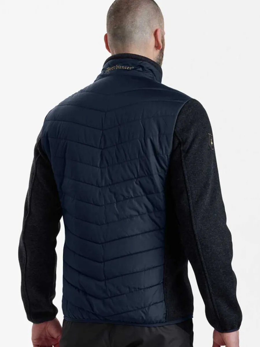 Deerhunter Moor Padded Jacket w.Knit - Mens - Dark Blue