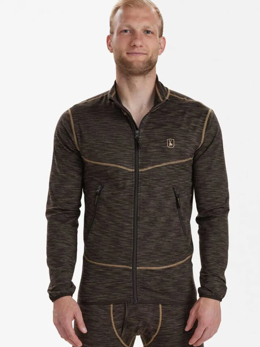 Deerhunter Norden Insulated Fleece Jacket - Mens - Brown Melange