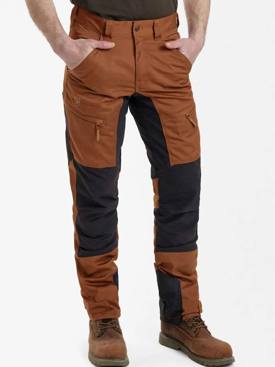 Deerhunter Rogaland Stretch Trousers Contrast - Men's - Burnt Orange