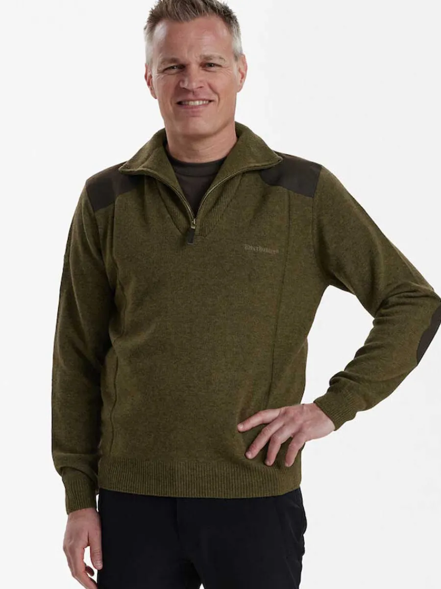 Deerhunter Sheffield Knit Zip-Neck Jumper - Mens -