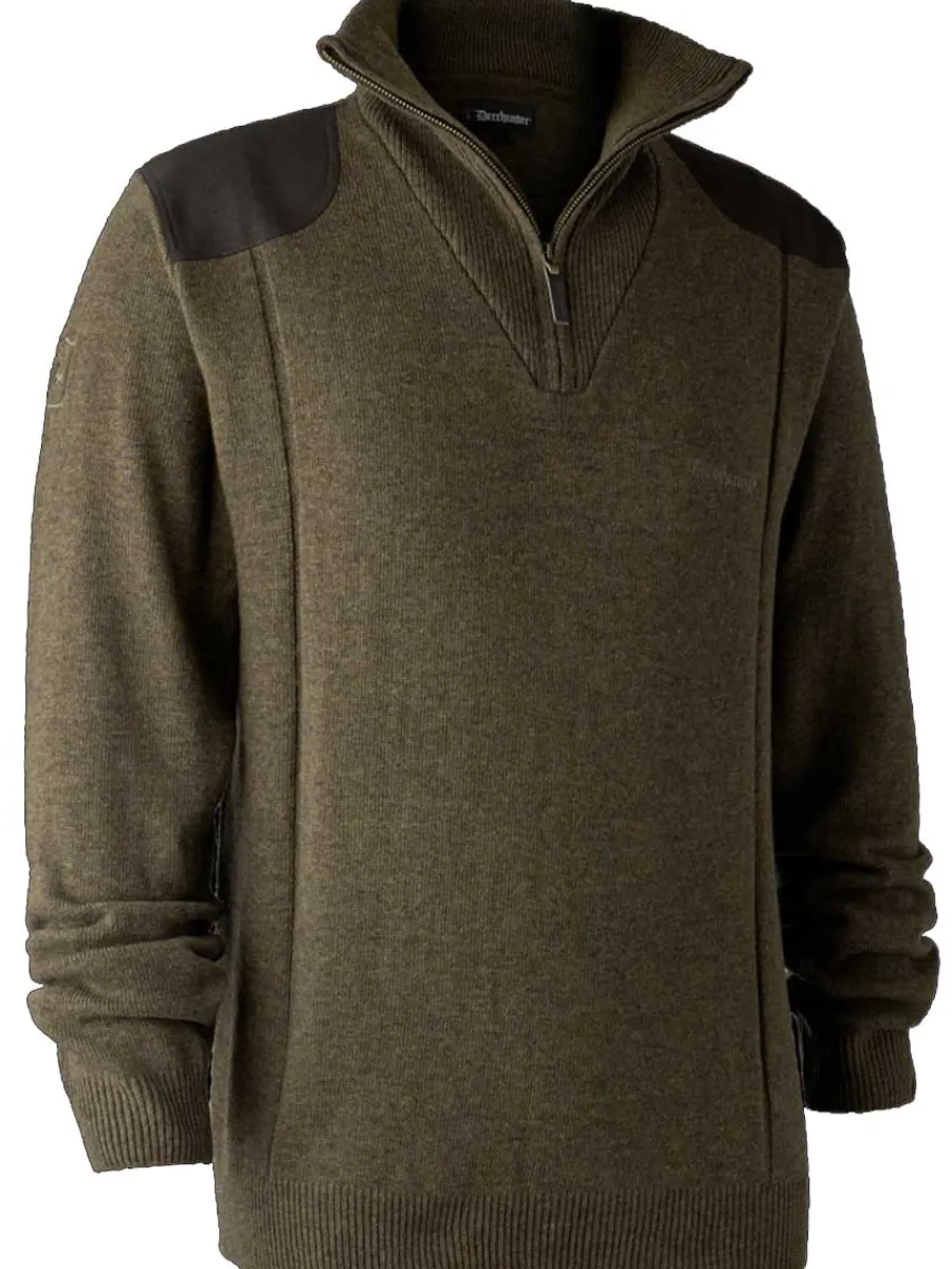 deerhunter_sheffield_knit_1.webp Deerhunter Sheffield Knit Zip-Neck Jumper - Mens -