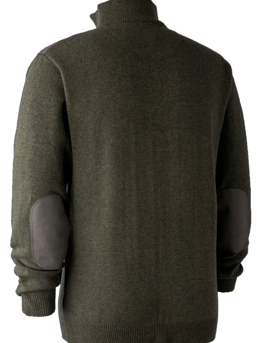 deerhunter_sheffield_knit_4-1.webp Deerhunter Sheffield Knit Zip-Neck Jumper - Mens - Green Melange