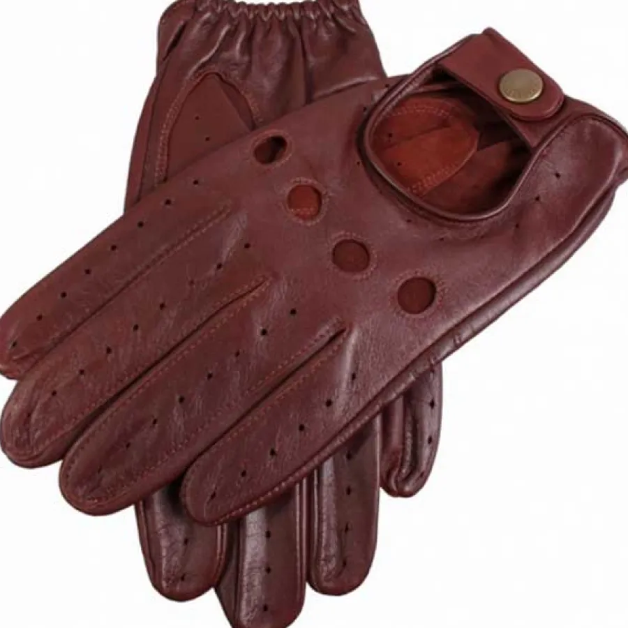 Dents Delta Leather Driving Gloves - Mens Unlined - English Tan
