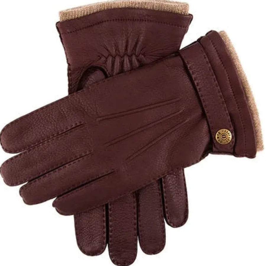 Dents Gloucester Cashmere-Lined Deerskin Leather Gloves with Cashmere