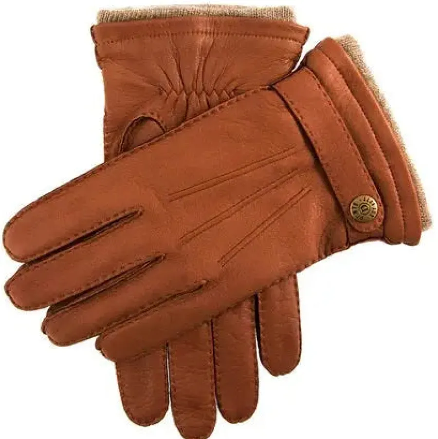 Dents Gloucester Cashmere-Lined Deerskin Leather Gloves with Cashmere