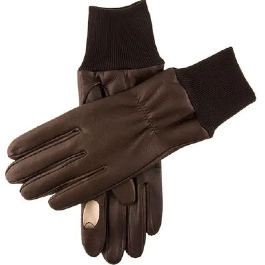 Dents Regal Heritage Fleece-Lined Leather Shooting Gloves - Mens - Bro
