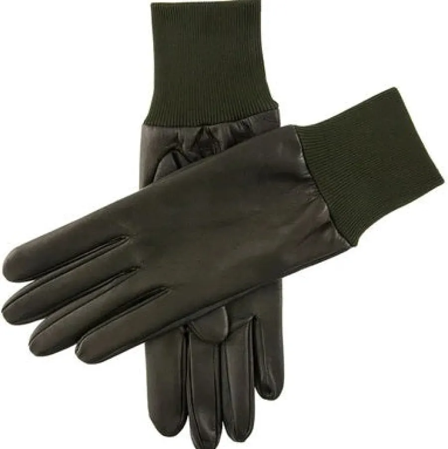 Dents Royale Heritage Silk-Lined Leather Shooting Gloves - Mens - Oliv