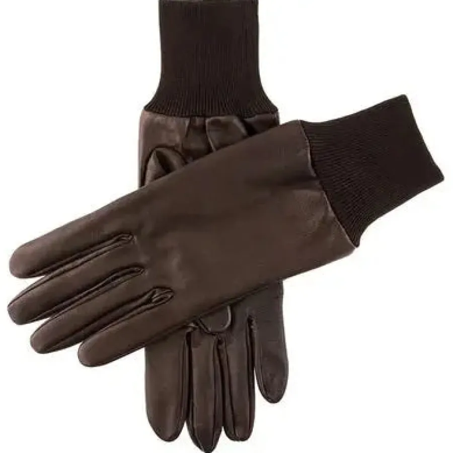Dents Royale Heritage Silk-Lined Leather Shooting Gloves - Mens - Brow