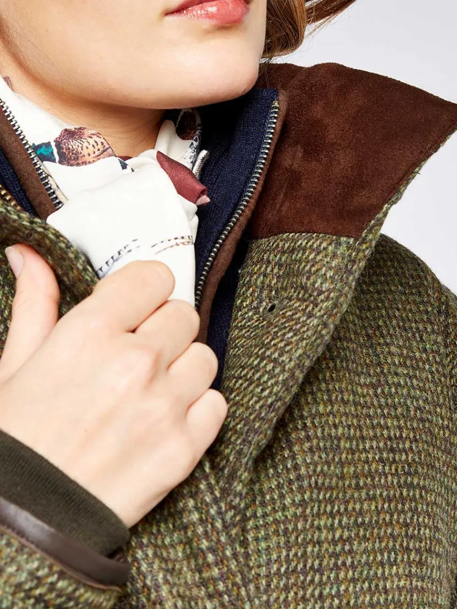 dubarry_ballynahinch_twee_6.webp Women Dubarry Ballynahinch Tweed Shooting Jacket - Women's - Heath