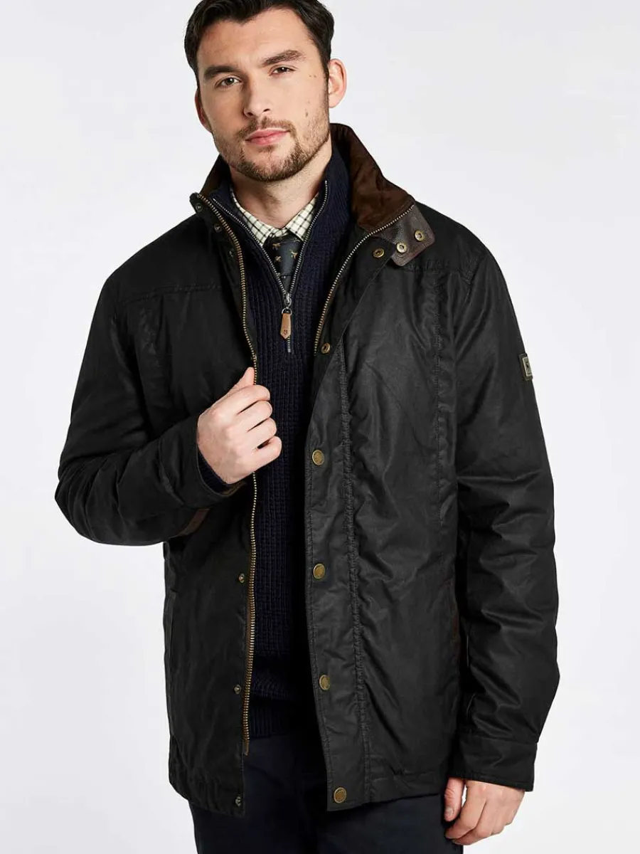 Dubarry Carrickfergus Waxed Jacket - Mens - Black