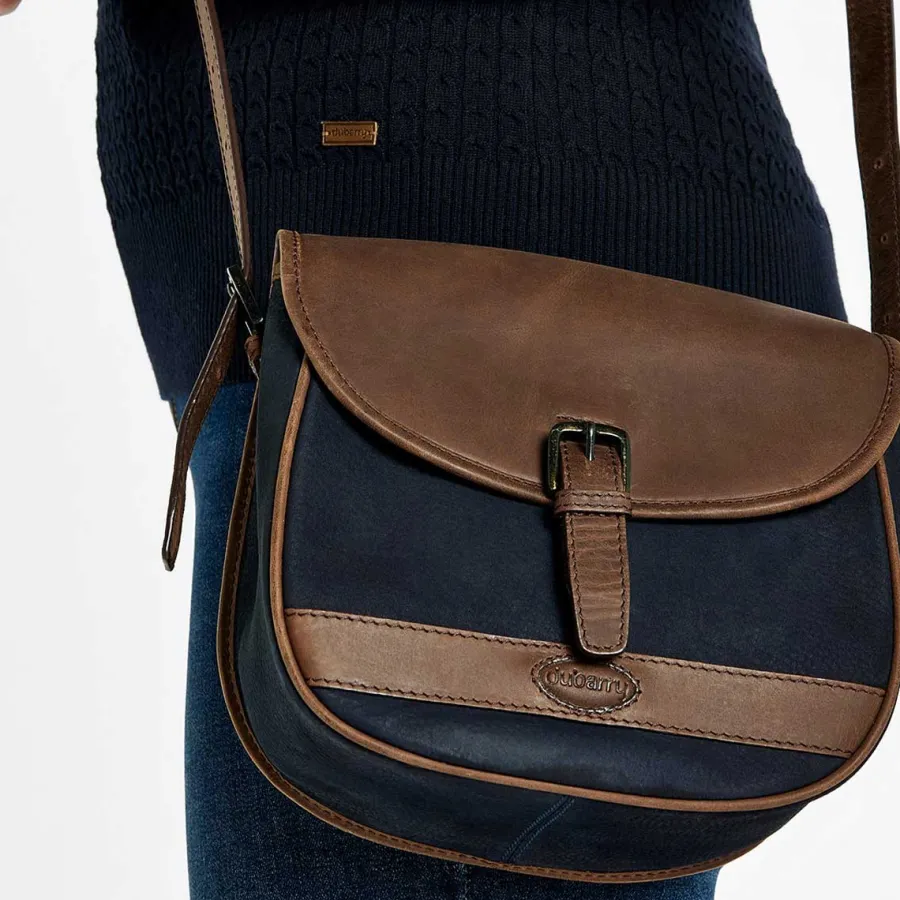 Dubarry Clara Leather Handbag - Womens - Navy & Brown