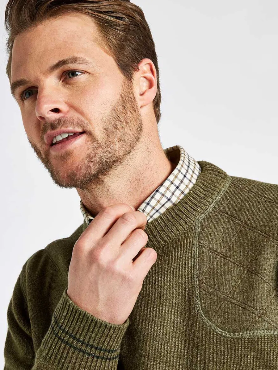 dubarry_clarinbridge_crew_1-1.webp Dubarry Clarinbridge Crew Neck Sweater - Men's - Dusk Green