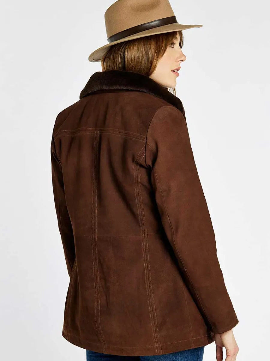 Women Dubarry Clarke Leather Jacket - Women's - Walnut