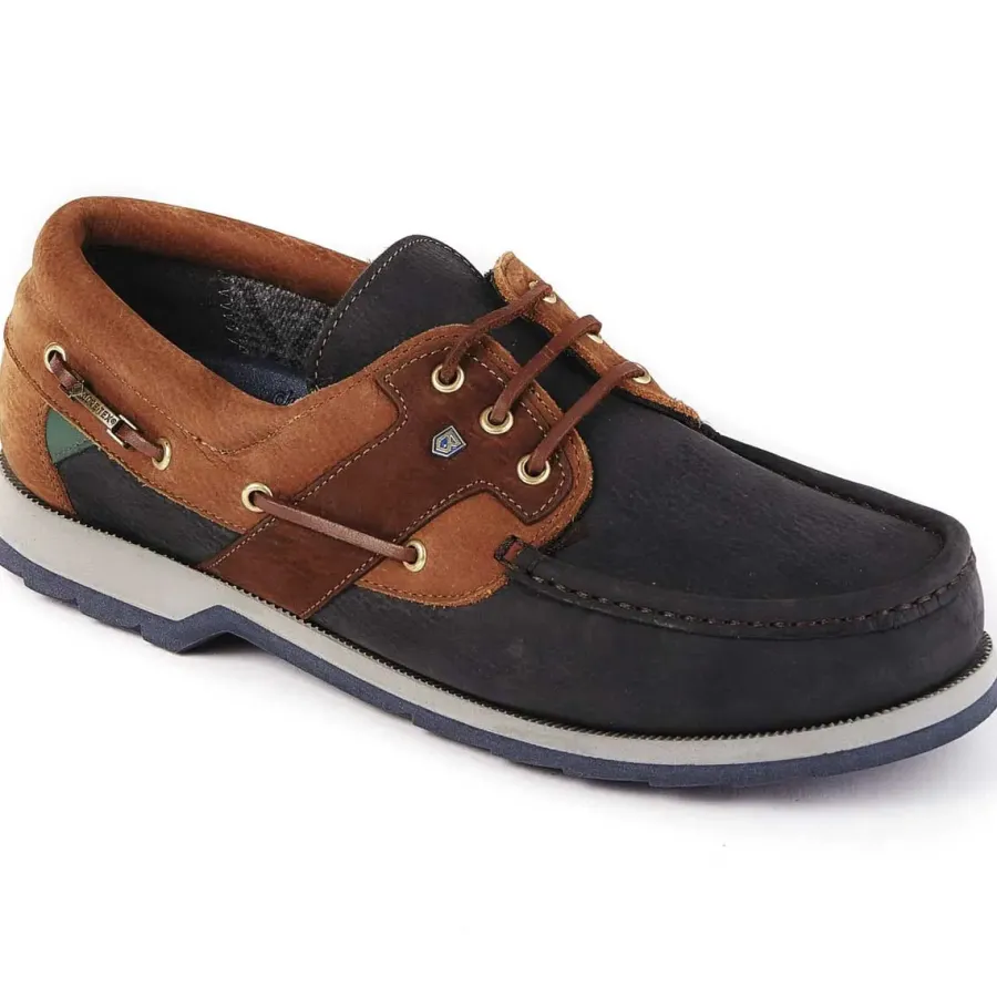 Dubarry Clipper Deck Shoes - Men's Gore-Tex - Navy / Brown