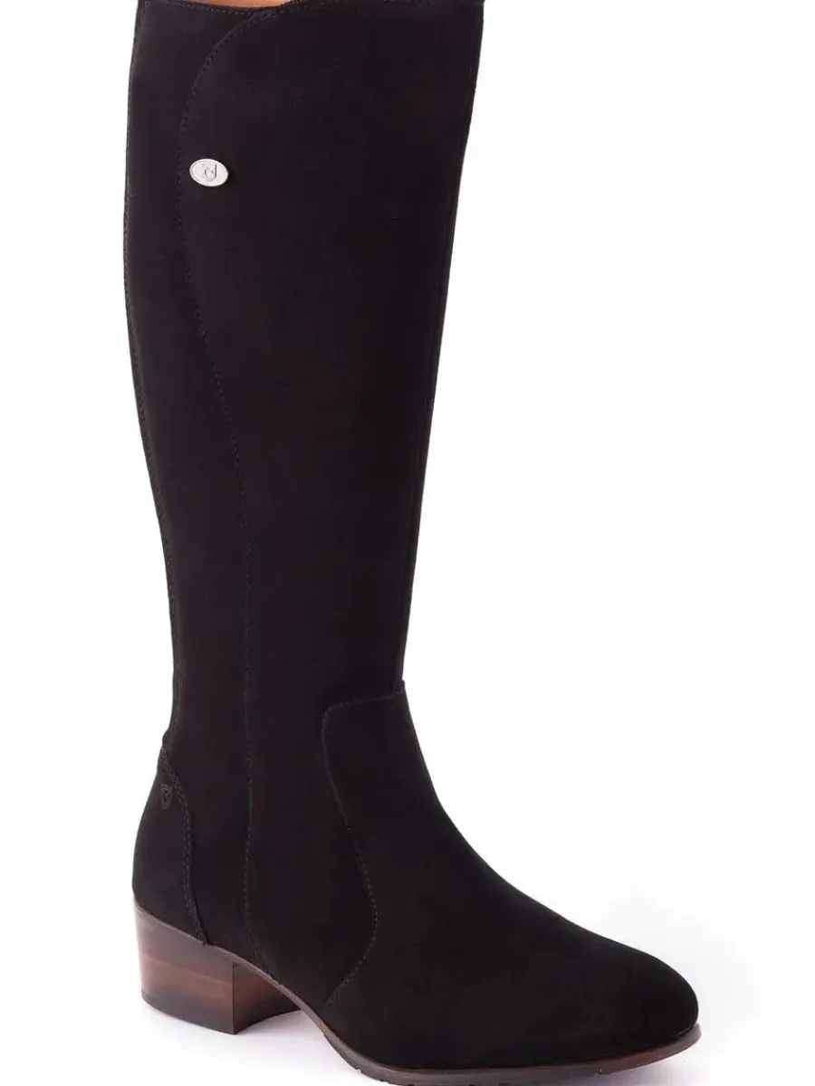 Dubarry Downpatrick Boots - Ladies Knee High - Black Suede