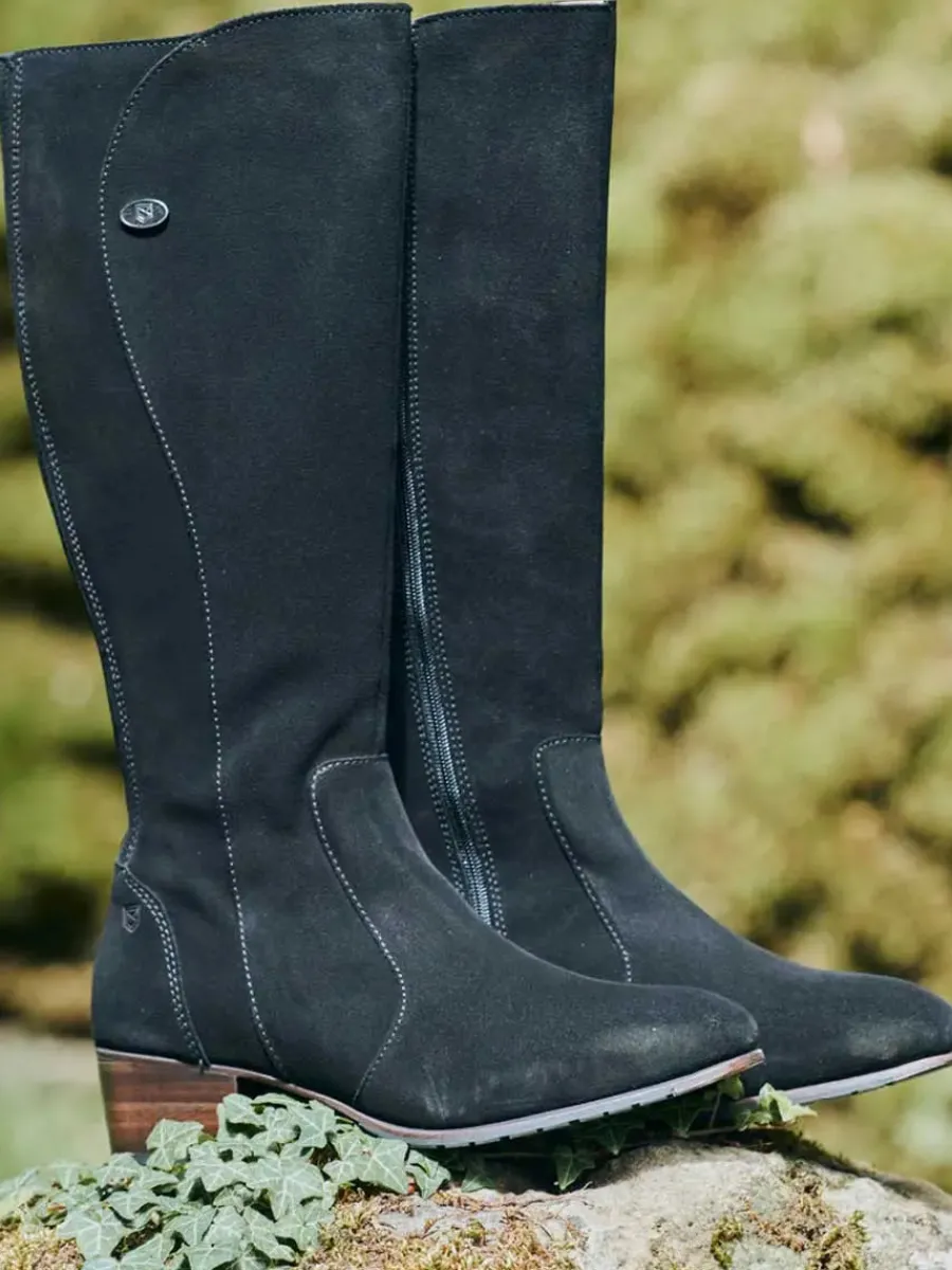 dubarry_downpatrick_boots_1.webp Dubarry Downpatrick Boots - Ladies Knee High - Black Suede