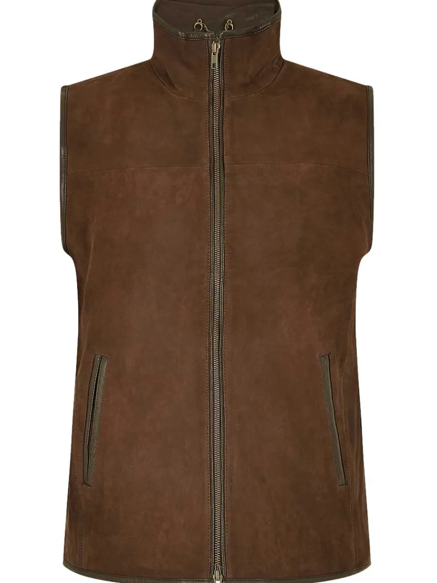 dubarry_dunhill_leather_g_1.webp Dubarry Dunhill Leather Gilet - Mens - Walnut