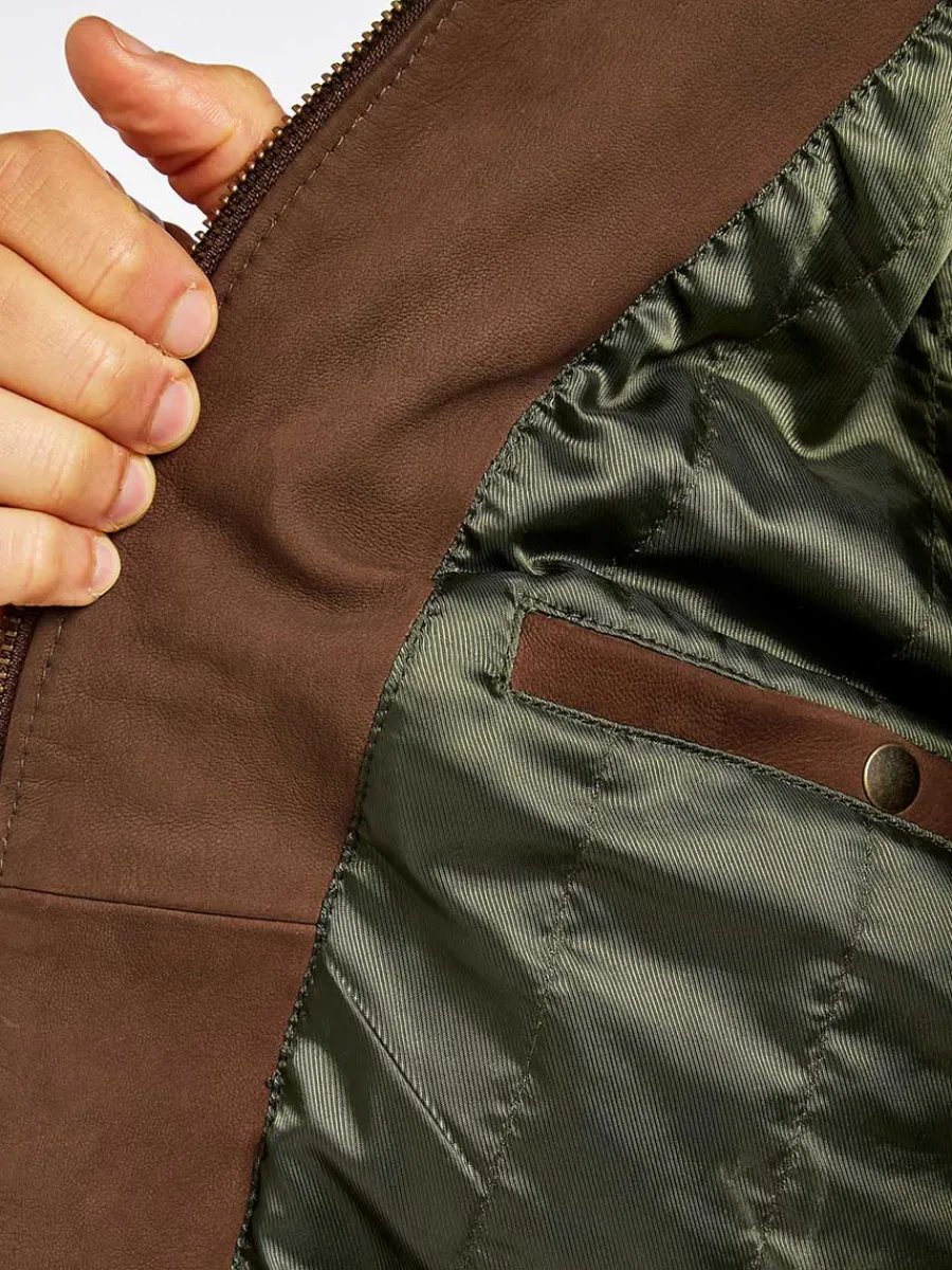 dubarry_dunhill_leather_g_13.webp Dubarry Dunhill Leather Gilet - Mens - Walnut
