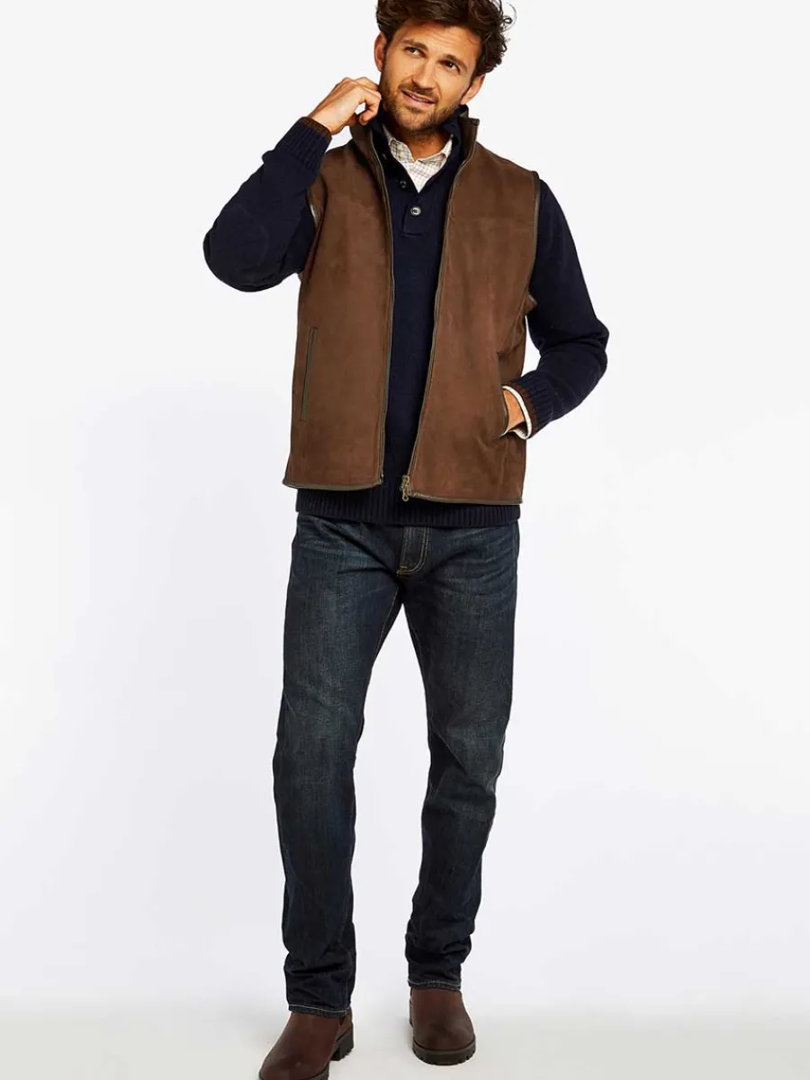 dubarry_dunhill_leather_g_3.webp Dubarry Dunhill Leather Gilet - Mens - Walnut