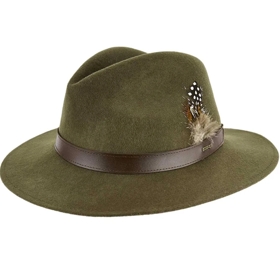 Women Dubarry Gallagher Feather Trimmed Felt Fedora Hat -