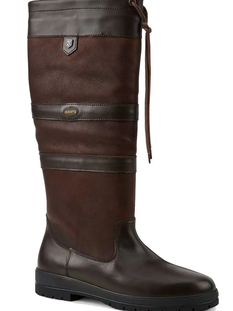 Women Dubarry Galway Waterproof Leather Country Boots - Mocha
