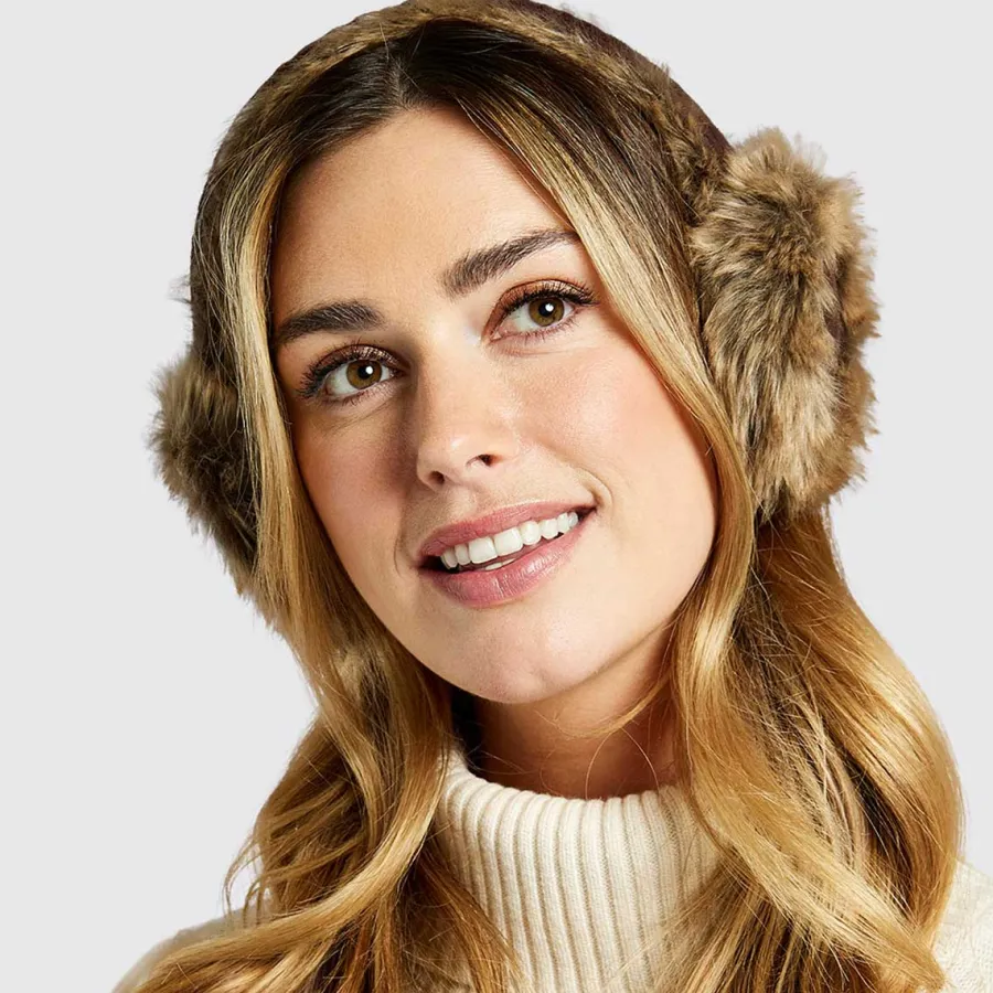 dubarry_hillcrest_faux_fu_1.webp Women Dubarry Hillcrest Faux Fur Ear Muffs - Chinchilla