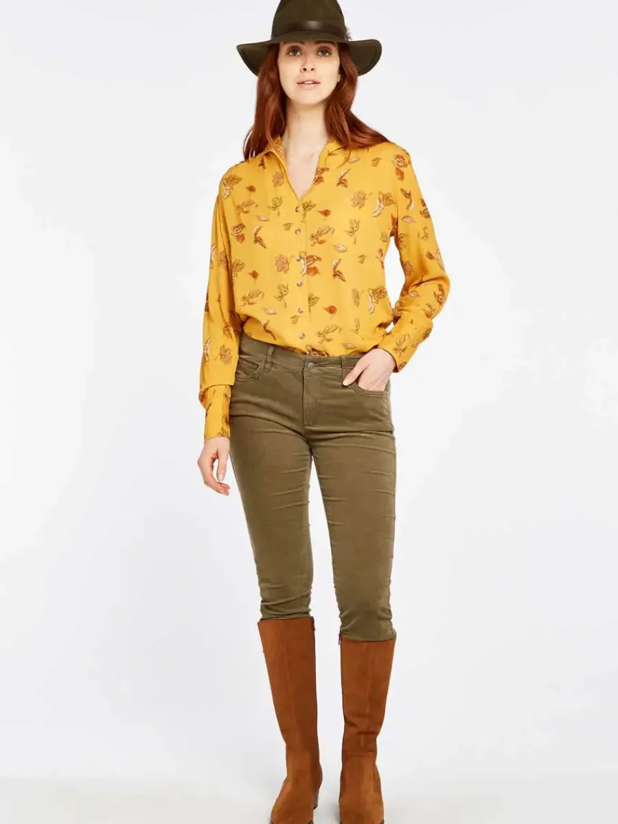dubarry_honeysuckle_ladie_3-6.webp Women Dubarry Honeysuckle Ladies Skinny Pincord Jeans - Dusky Green