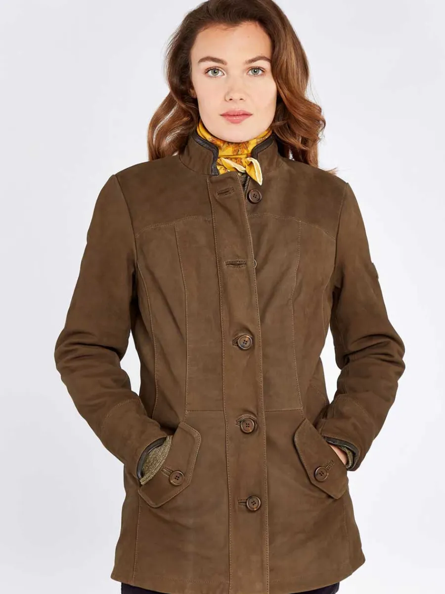 Women Dubarry Joyce Leather Jacket - Women's - Walnut