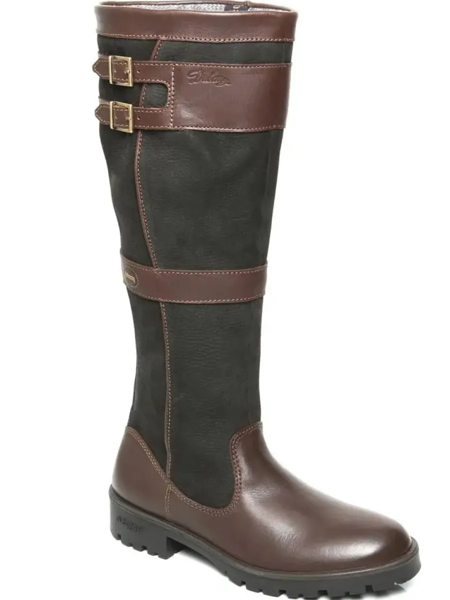Women Dubarry Longford Country Boots - Black & Brown