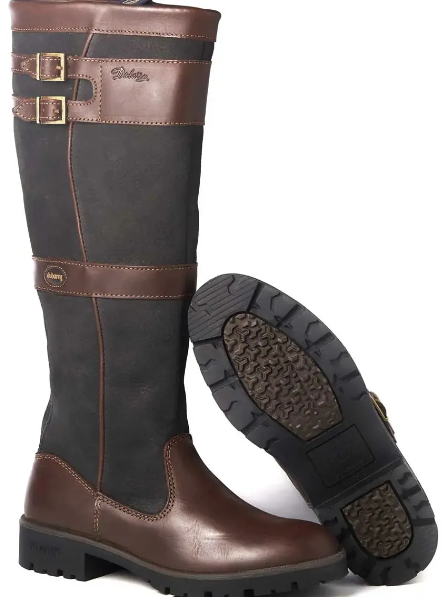 Women Dubarry Longford Country Boots - Black & Brown