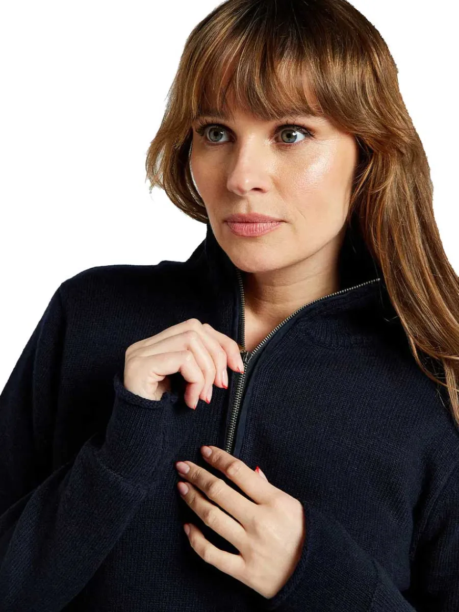 dubarry_morrisey_zip_neck_1.webp Women Dubarry Morrisey Zip Neck Sweater - Women's -