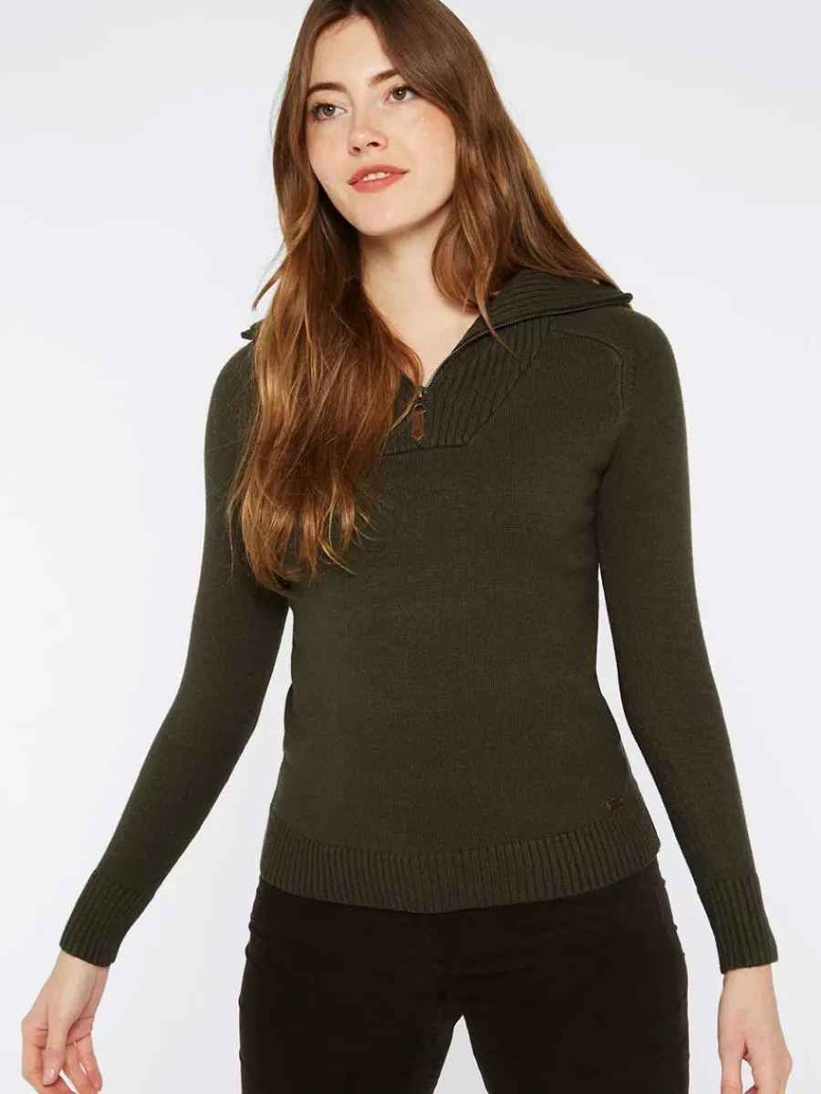 Women Dubarry Rosmead Zip Neck Sweater - Women's -