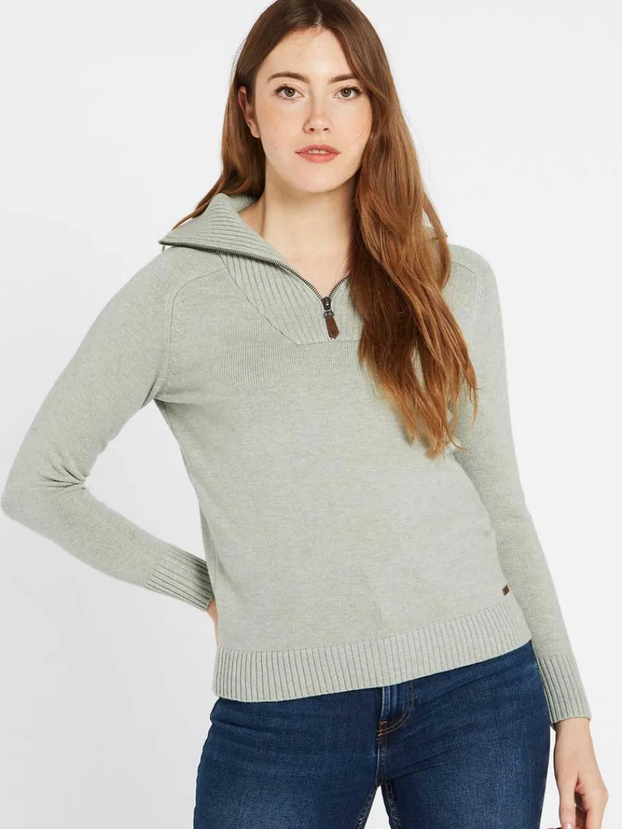 Women Dubarry Rosmead Zip Neck Sweater - Women's -