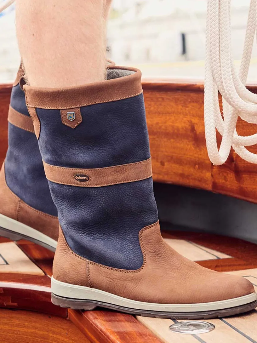 Dubarry Ultima Sailing Boots - GORE-TEX Leather - Navy & Brown