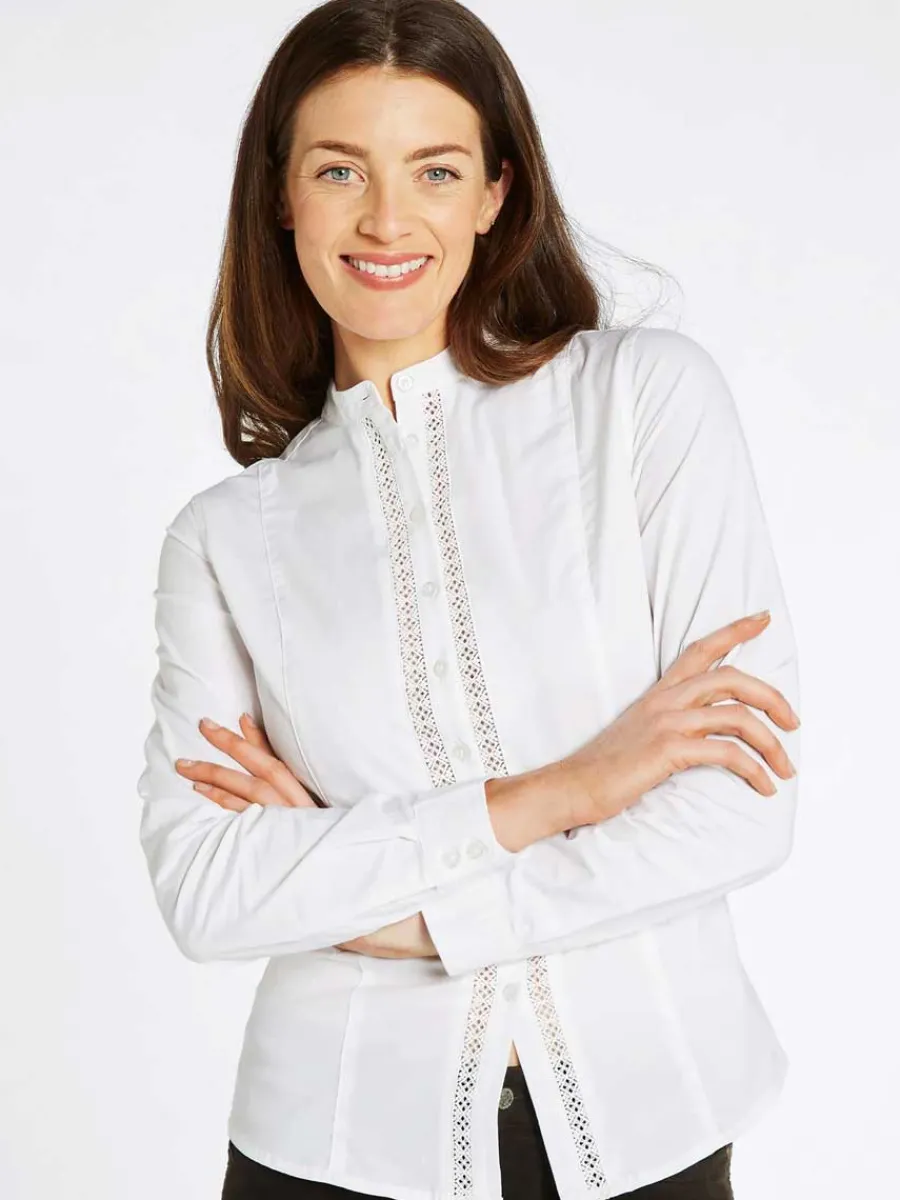 dubarry_waterlily_womens__2.webp Women Dubarry Waterlily Women's Mandarin Collar Shirt - White