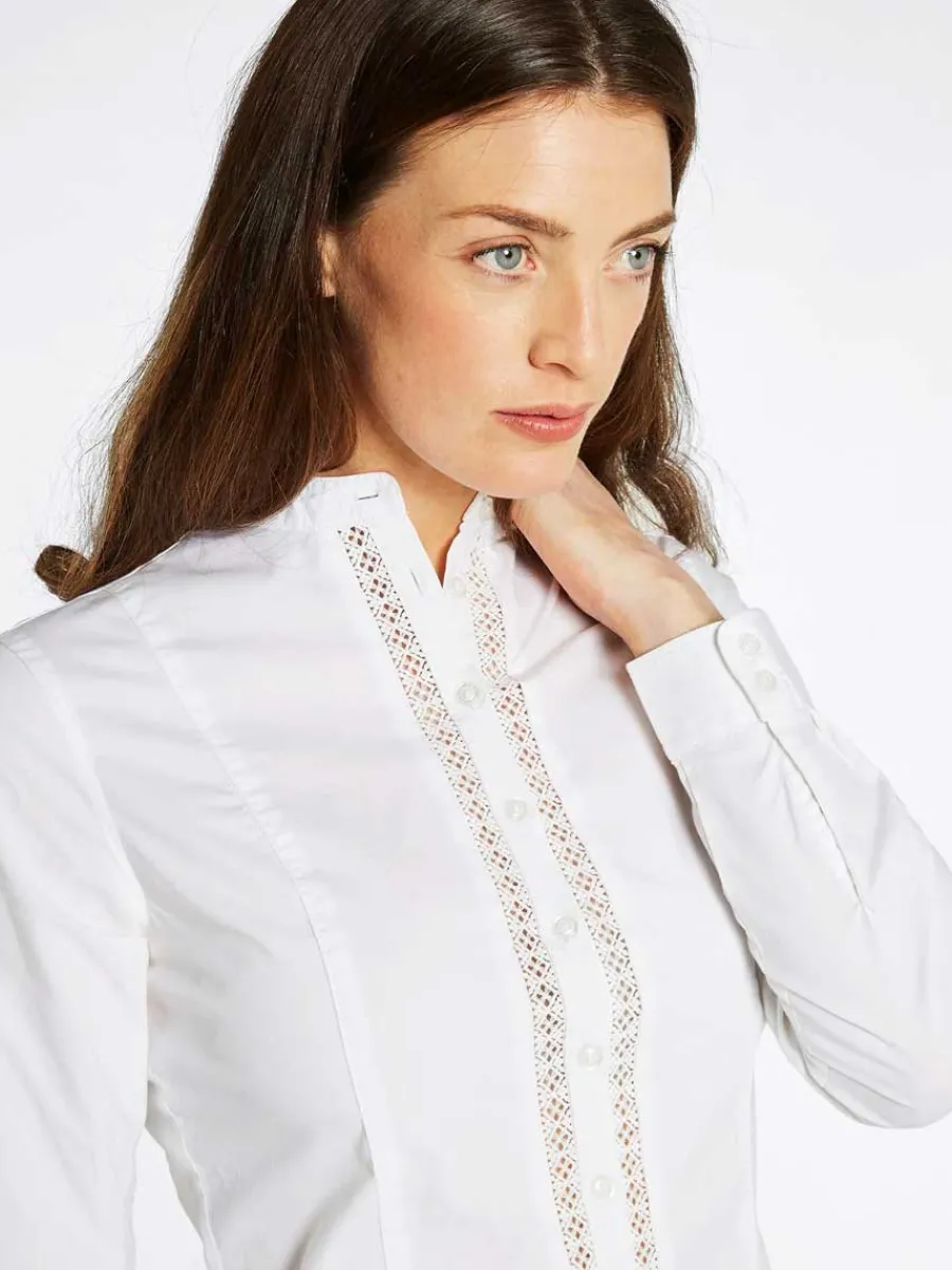 dubarry_waterlily_womens__4.webp Women Dubarry Waterlily Women's Mandarin Collar Shirt - White
