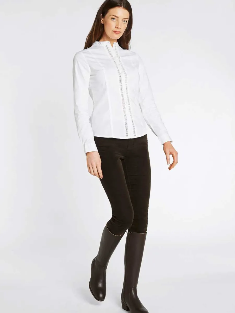 dubarry_waterlily_womens__6.webp Women Dubarry Waterlily Women's Mandarin Collar Shirt - White