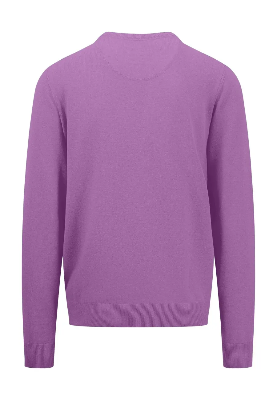 Fynch Hatton Crew Neck Sweater - Men's Fine Knit – Dusty Lavender