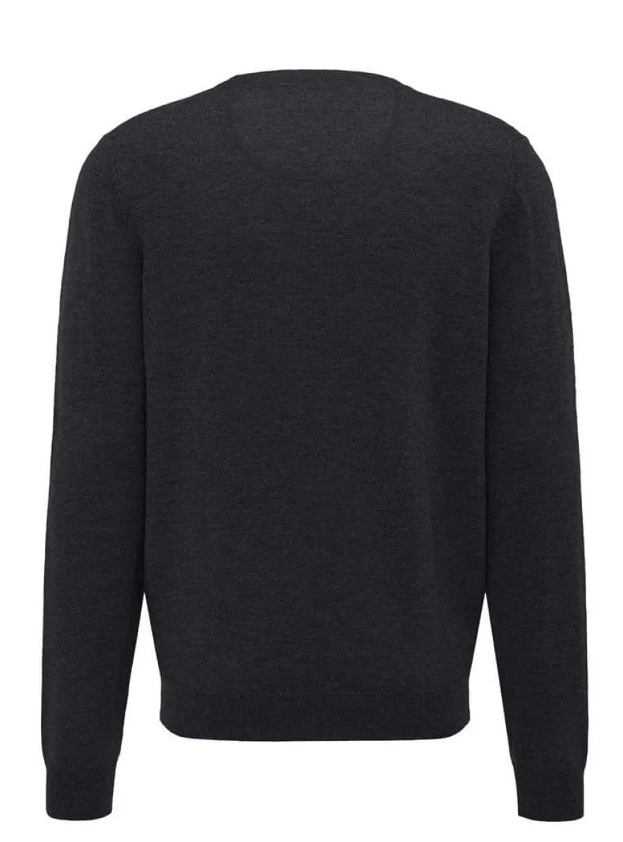 fynch_hatton_crew_neck_sw_2-1.webp Fynch Hatton Crew Neck Sweater - Men's Fine Knit – Charcoal