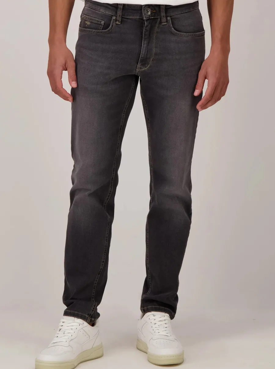 Fynch Hatton Denim Jeans - Men's Modern Slim Fit – Black Worn